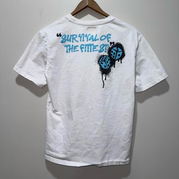 White Graphic T-Shirt with Gorilla Print - Picture 3 of 5